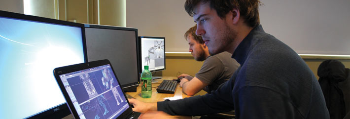 Students experiment with graphics software