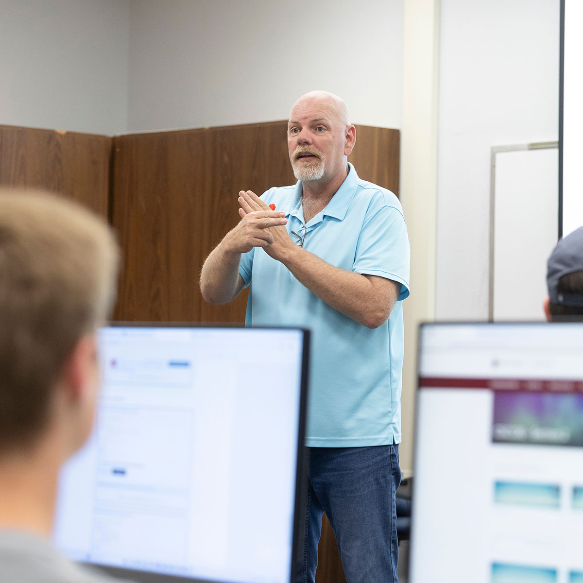 Keith Paschal, a computer science instructor at MSU, teaches students in his CSC 130: World of Computer Science class.